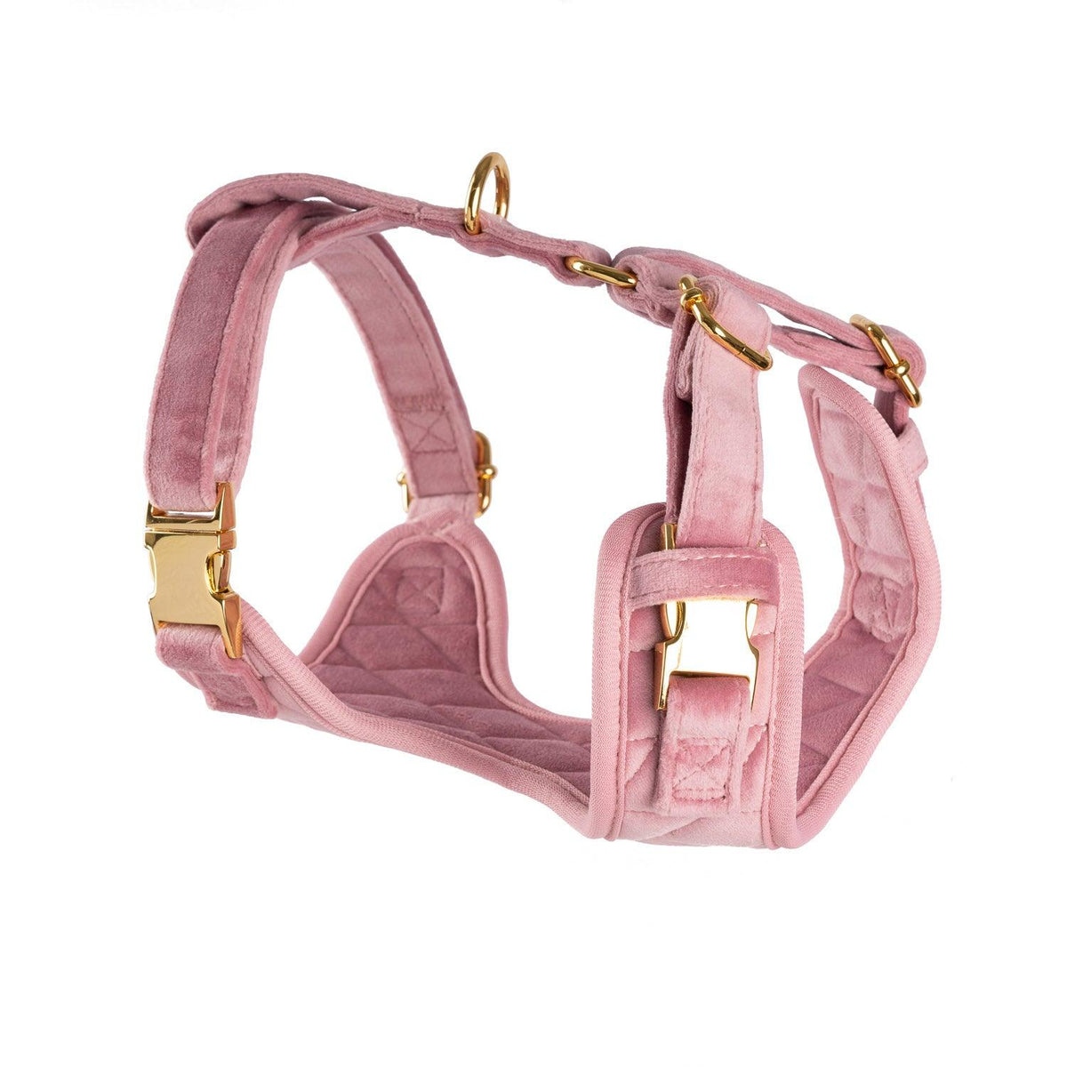 Hundegeschirr Samt Rosa: weich gepolstert, 49,99 €