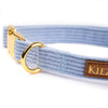 Halsband Gestreift Babyblau - KiezDogs