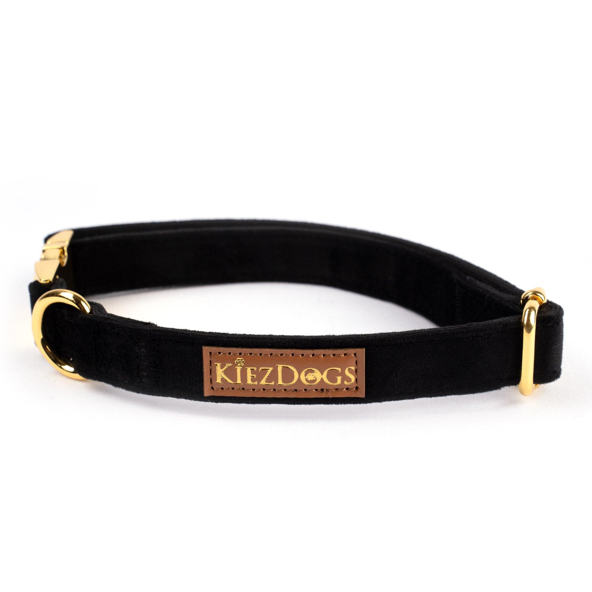 Hundehalsband Schwarz Samt kaufen  kiezdogs