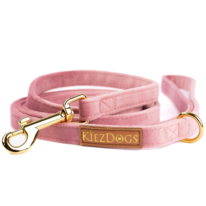 Leine Samt Rosa - KiezDogs